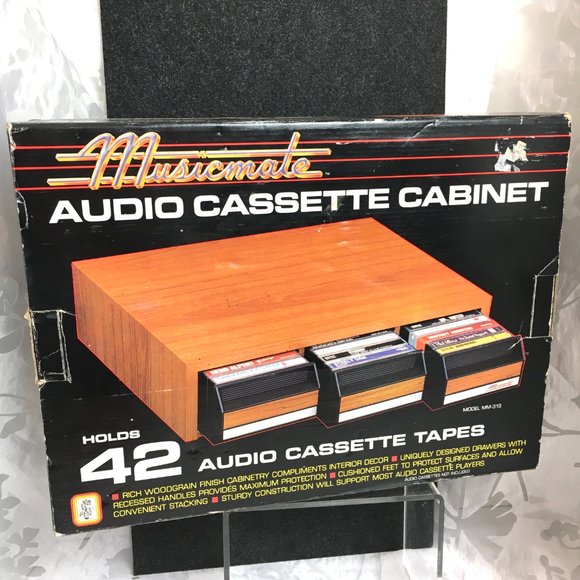Musicmate Cassette Tape Storage Box Vtg NIB - Picture 2 of 14